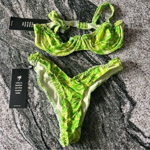 BLACKBOUGH SET - Amelia Frilled Underwire Top & Cheeky Bottoms in Mojito!💚